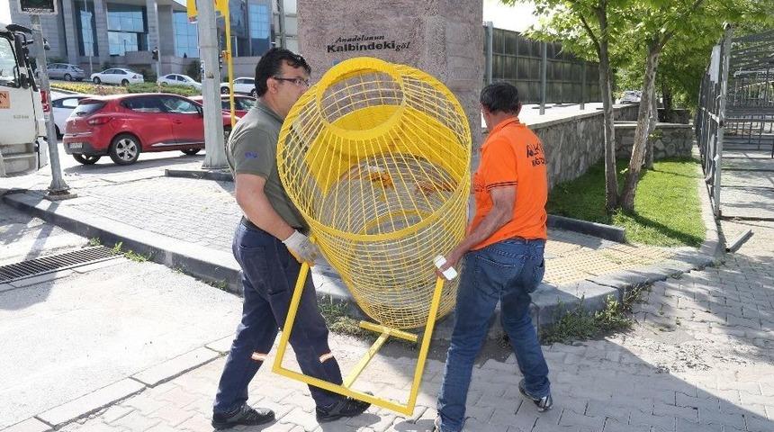 G&ouml;lbaşı&rsquo;na Atık Pet Şişe Kumbaraları Yerleştirildi