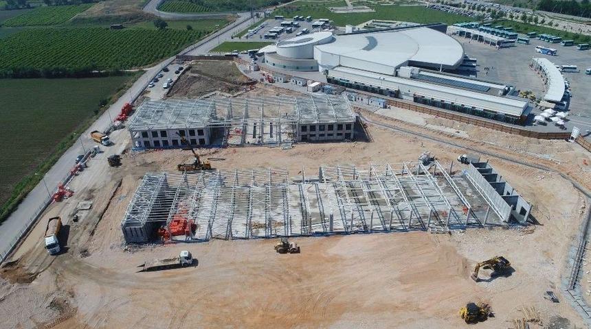 Elektrikli Otob&uuml;slerin Şarj İstasyonunda &Ccedil;alışmalar S&uuml;r&uuml;yor