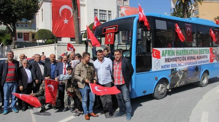 Hataylı Otob&uuml;s Şof&ouml;rlerinden Mehmet&ccedil;iğe Destek