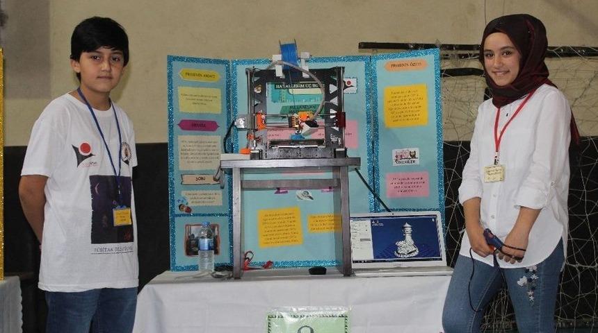 Siverek&rsquo;te Ortaokul &Ouml;ğrencileri 3d Yazıcı Yaptı