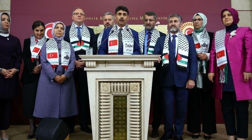 Ak Partili Milletvekillerinden Filistin Tepkisi