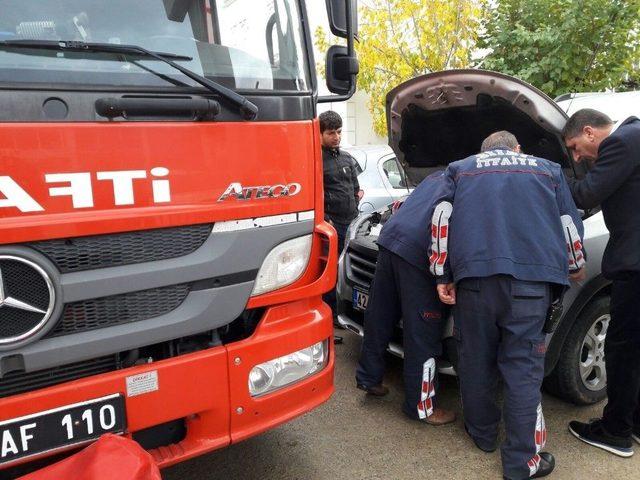 Mahsur Kalan Kedinin İmdadına İtfaiye Yetişti 1