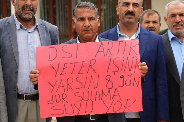 Şanlıurfalı Çiftçiler Dsi’yi Protesto Etti