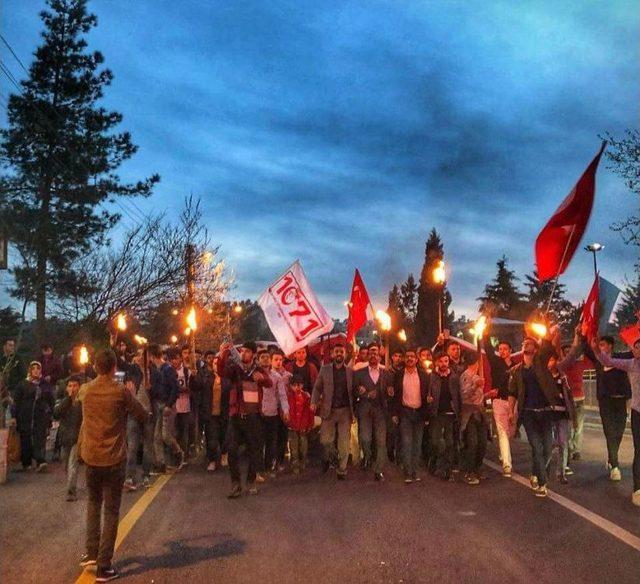 Mardin’de Afrin İçin Meşaleli Zafer Yürüyüşü