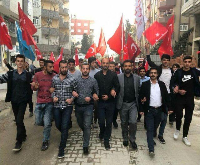 Mardin’de Afrin İçin Meşaleli Zafer Yürüyüşü