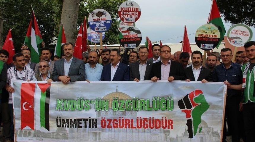 Manisa&rsquo;dan İsrail Ve Fransa&rsquo;ya Tepki, Filistin&rsquo;e Destek