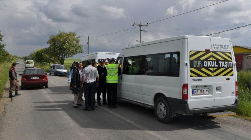 Kulu&rsquo;da &Ouml;ğrenci Servis Ara&ccedil;ları Denetlendi