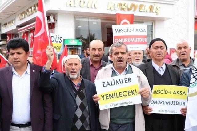 Yozgat’ta Vatandaşlar Kudüs İçin Meydanlara İndi