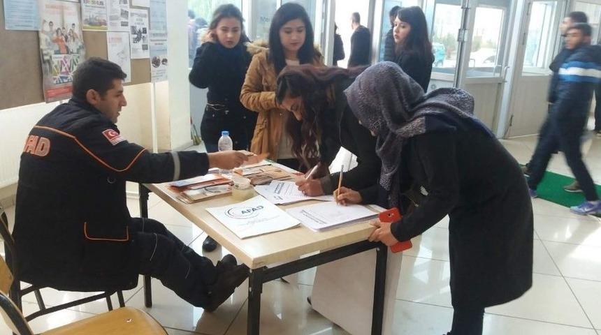 Bing&ouml;l Afad, &Ouml;ğrenci Ve Muhtarları Bilgilendirdi