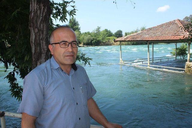 Manavgat Irmağında Su Seviyesi Yükseldi