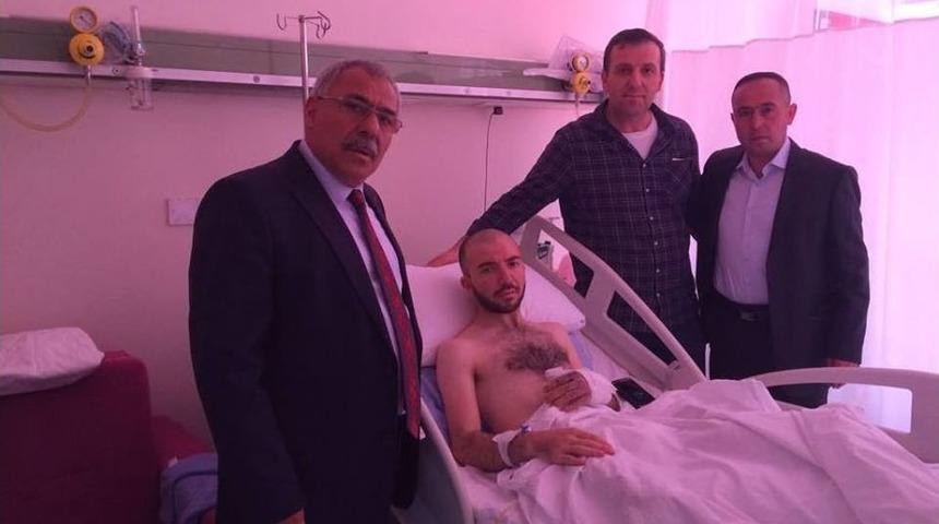 Başkan Karaaslan, Afrin Gazilerini Ziyaret Etti