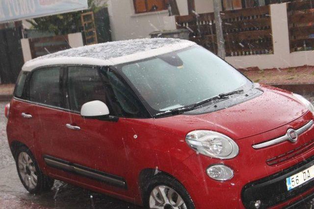 Siirt&rsquo;te Fındık B&uuml;y&uuml;kl&uuml;ğ&uuml;nde Dolu Yağdı 1