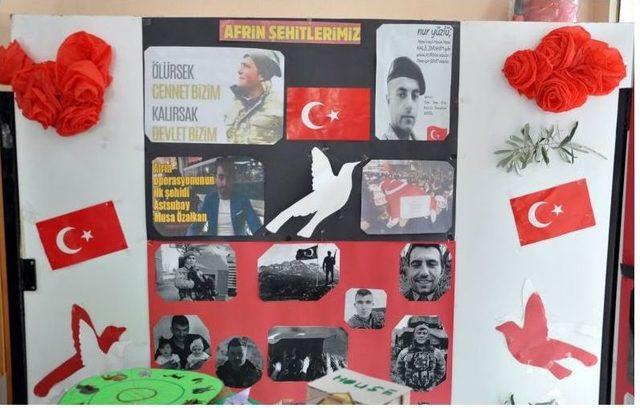 Öğrencilerden Afrin’deki Mehmetçik’e Destek