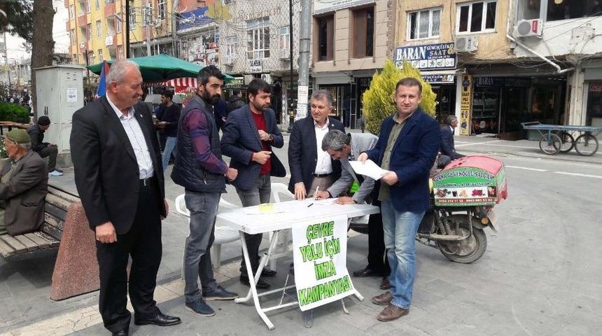 Kızıltepe &Ccedil;evre Yolu İ&ccedil;in 60 Bin İmza Toplandı