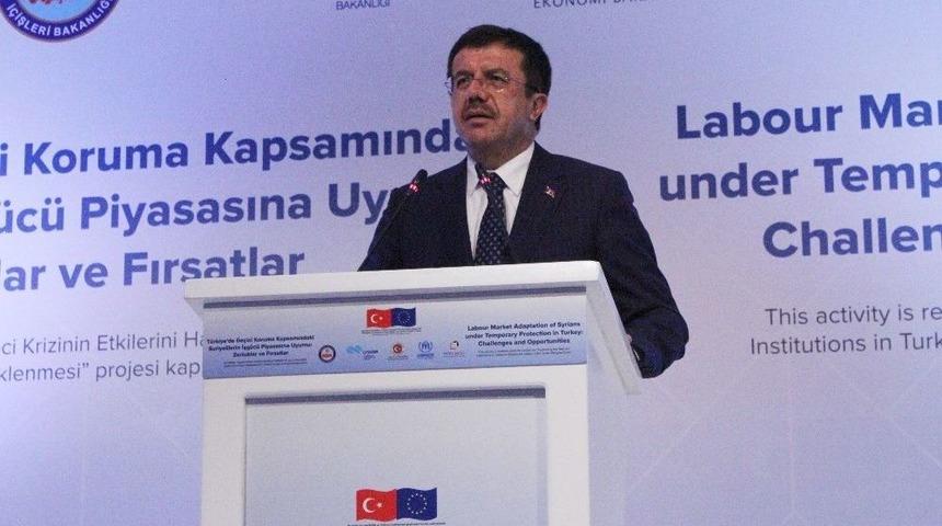 Ekonomi Bakanı Zeybek&ccedil;i: &ldquo;3.5 Milyon Suriyeli Değil 7 Milyon, 8 Milyon, 10 Milyon Dahi Olsa Kapılarımızı Kapatmayacağız&rdquo;