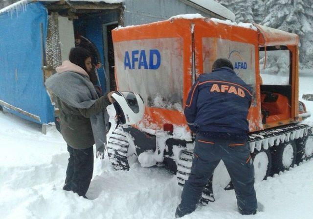 Yaylada Mahsur Kalan İki Genci Afad Kurtardı