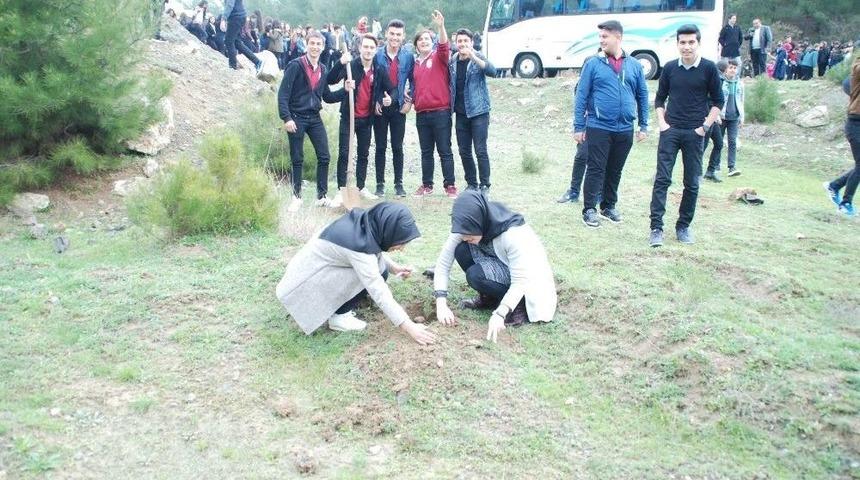 Edirne&rsquo;de Y&uuml;zlerce &Ouml;ğrenci Gazi Ve Şehitler İ&ccedil;in Fidan Dikti