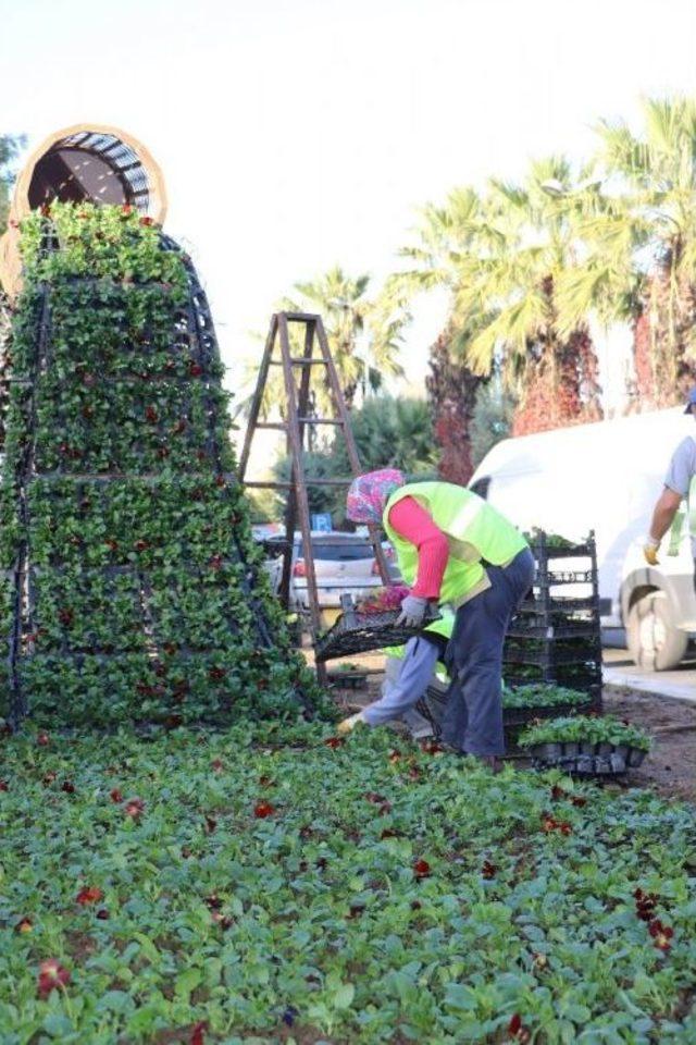 Aydın&rsquo;da Park Ve Bah&ccedil;elere Kadın Eli Değdi 1