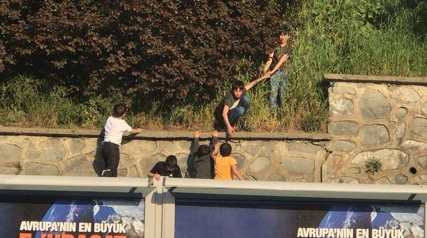 (&ouml;zel) Şişli&rsquo;de &Ccedil;ocukların Tehlikeli Erik Oyunu