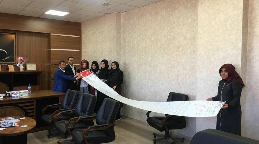 &Ouml;ğrencilerden Afrin&rsquo;e Mektup