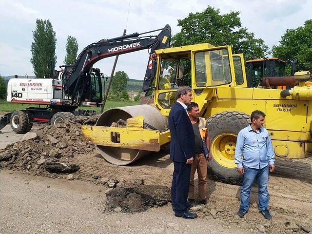 Simav’da Yol Genişletme Çalışması