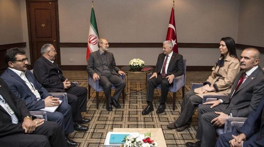 Başbakan Yıldırım İran Meclis Başkanı İle Bir Araya Geldi