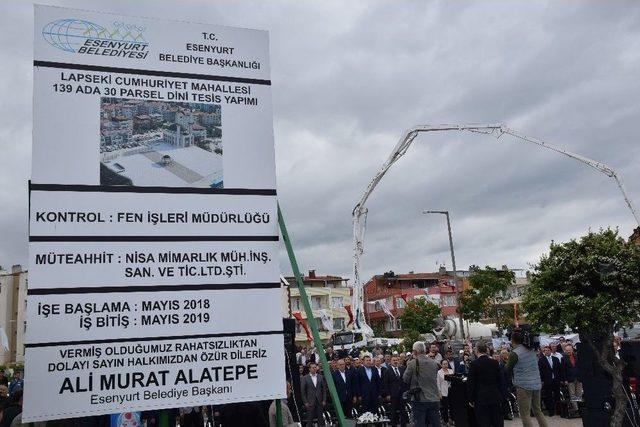 Lapseki’de İskele Camii’nin Temeli Atıldı