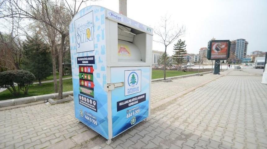 Pursaklar&rsquo;da 34 Noktaya Giysi Kumbarası