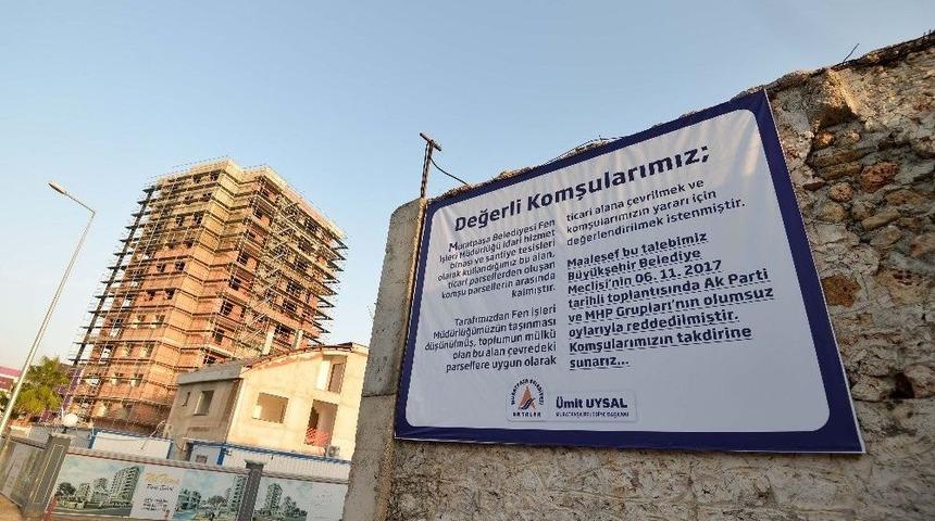 Muratpaşa Belediyesi&rsquo;nden Fen İşleri Şantiyesi&rsquo;ne Bilgilendirme Panosu