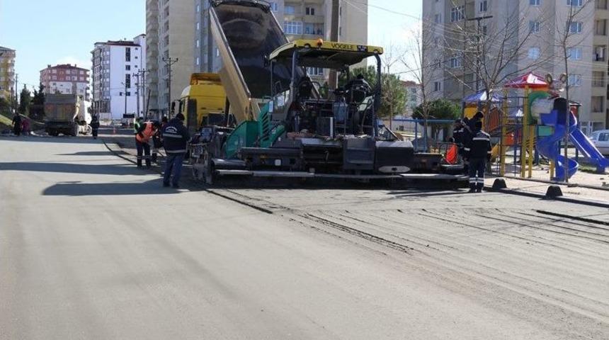 Çerkezköy’de Yol Yapım Çalışmaları