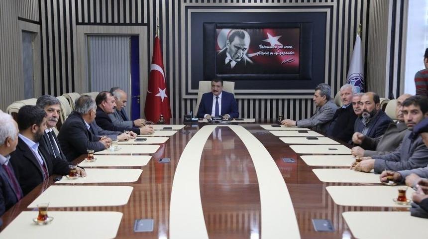 Muhtarlardan Başkan G&uuml;rkan&rsquo;a &lsquo;hayırlı Olsun&rsquo; Ziyareti