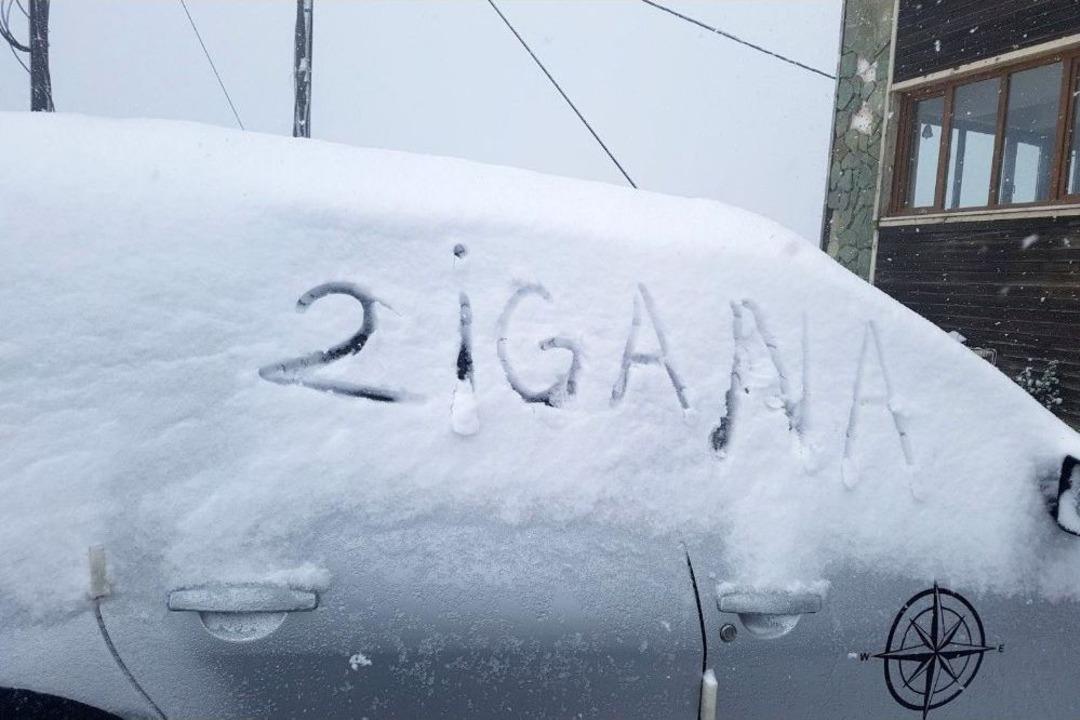 G&uuml;m&uuml;şhane&rsquo;ye Mayıs Ayının Ortasında Kar S&uuml;rprizi