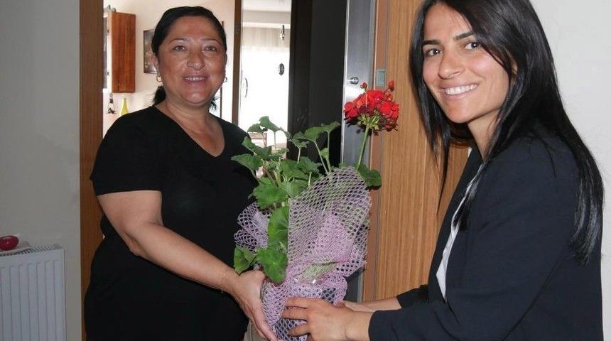 Başkan Akgün, Annelerin Gününü Çiçekle Kutladı