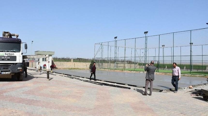 Nusaybin&rsquo;de Okullarda Spor Alanı Ve Boyama &Ccedil;alışmaları Başladı