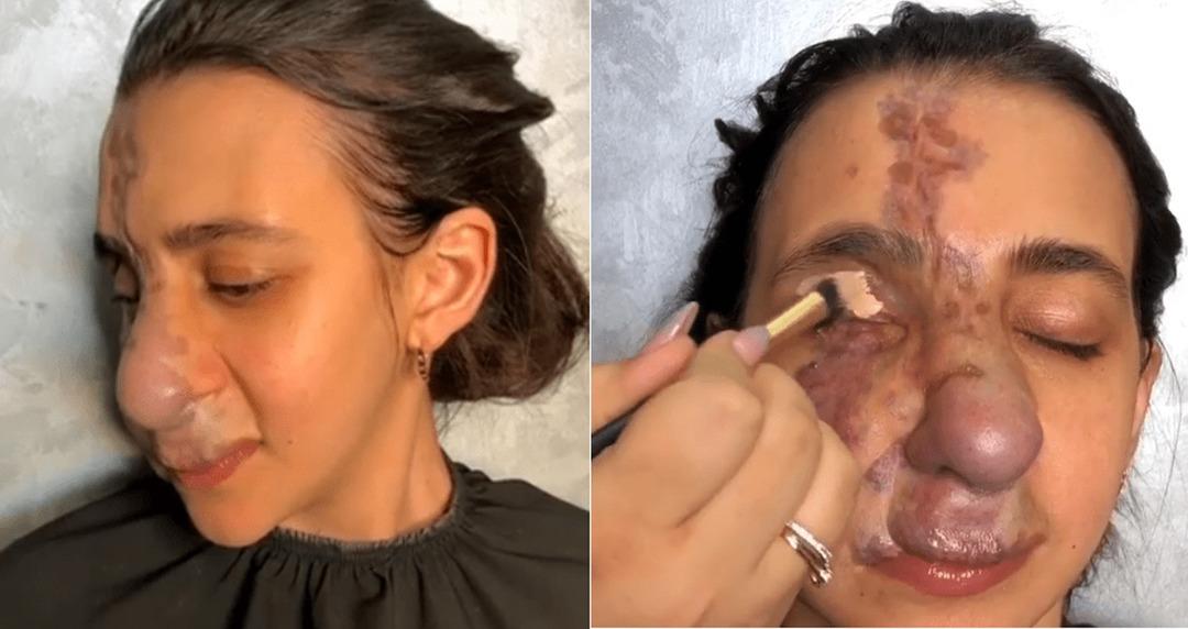 'Bir g&uuml;n bile olsa mutlu olmak istiyorum' dedi, makyaj sanat&ccedil;ısı yeteneğiyle şaşkına &ccedil;evirdi