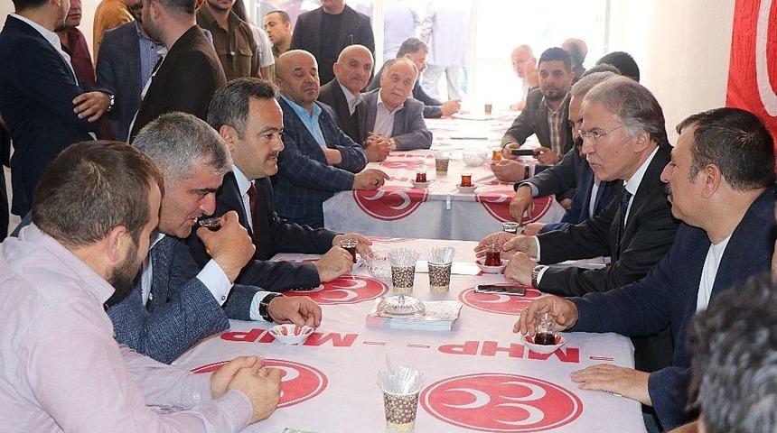 Ak Parti&rsquo;li Şahin, Mhp&rsquo;li Aday Adayının Se&ccedil;im Ofisini Ziyaret Etti