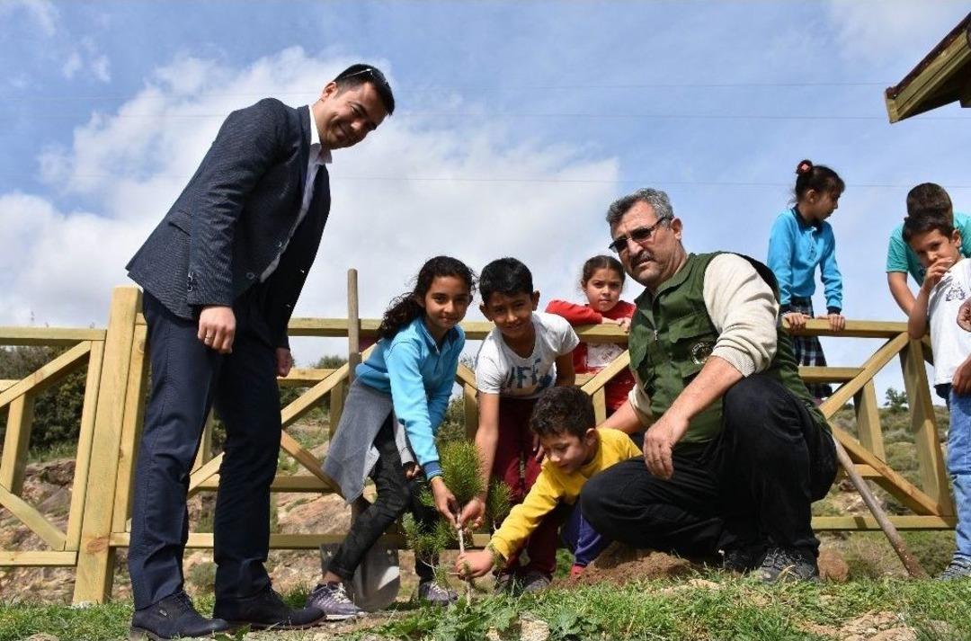 Minikleri Hem Fidan Dikti Hem De Ormanın Keyfini Yaşadı