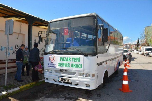 Altıeylül’den Vatandaşa Ücretsiz Pazar Servisi