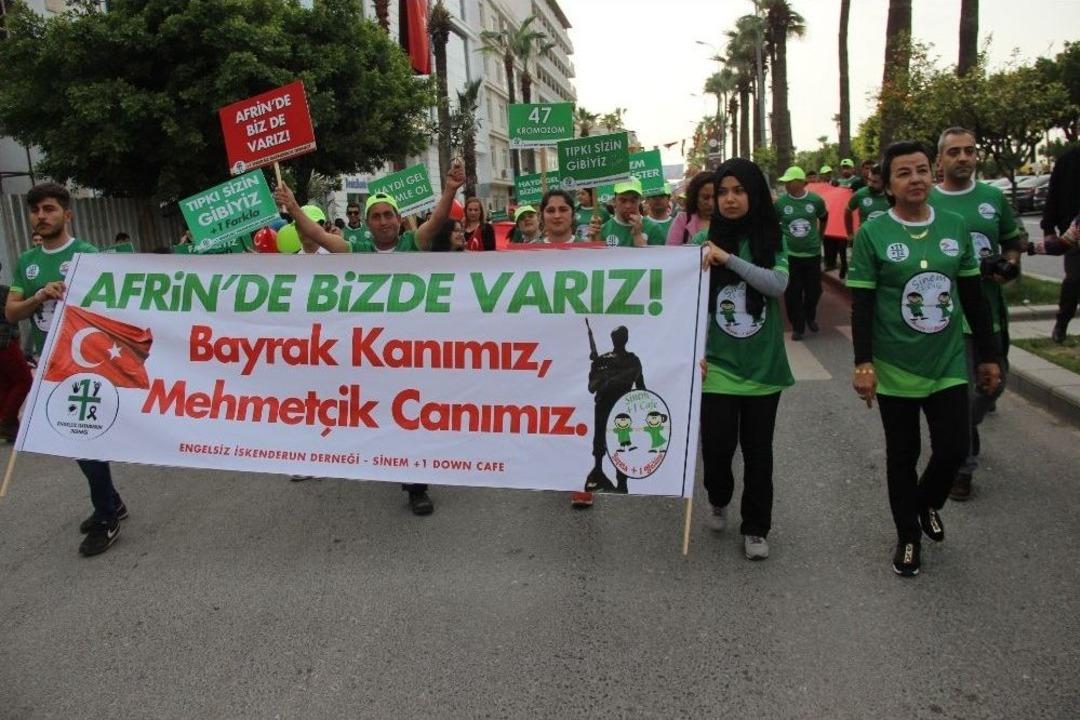 İskenderun&rsquo;da Down Sendromlular Mehmet&ccedil;ik İ&ccedil;in Y&uuml;r&uuml;d&uuml;