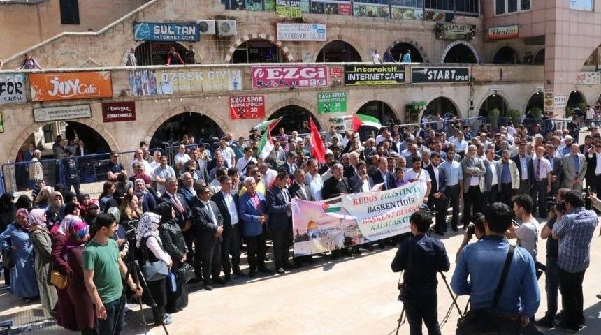 Şanlıurfa&rsquo;da Amerika Ve İsrail Protesto Edildi
