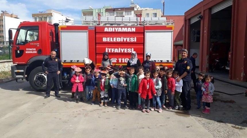 Minik &Ouml;ğrencilere İtfaiye Mesleği Anlatıldı