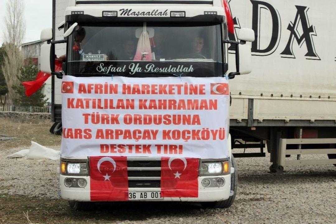 Kars&rsquo;tan Afrin&rsquo;e Canlı Hayvan Desteği