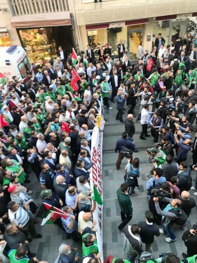 İstiklal Caddesi’nde Abd Ve İsrail Protestosu