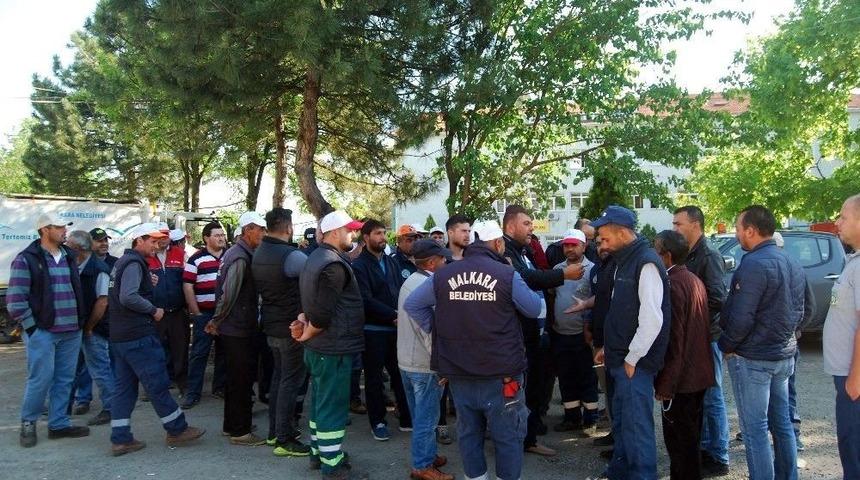 Malkara Belediyesi&rsquo;nde İş Bırakma Eylemi