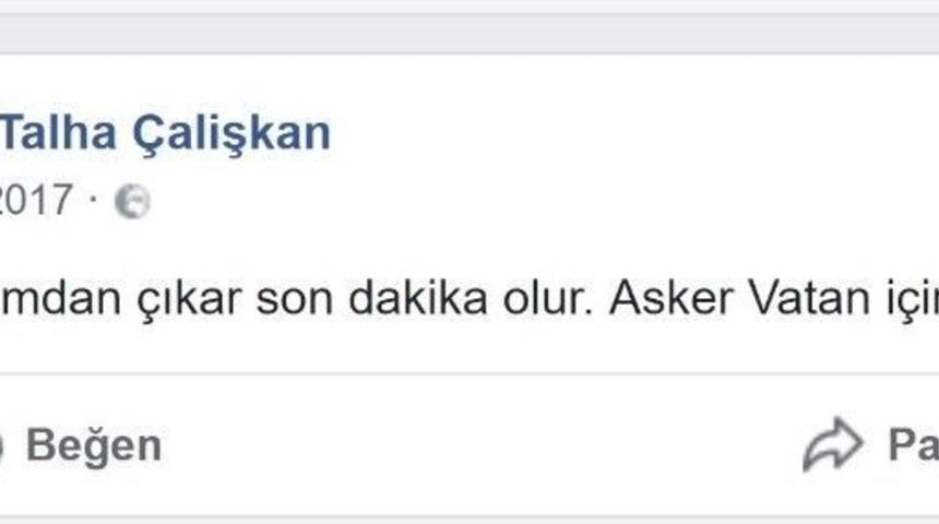 Şehidin &rsquo;asker Vatan İ&ccedil;in &Ouml;l&uuml;r&rsquo; Paylaşımı