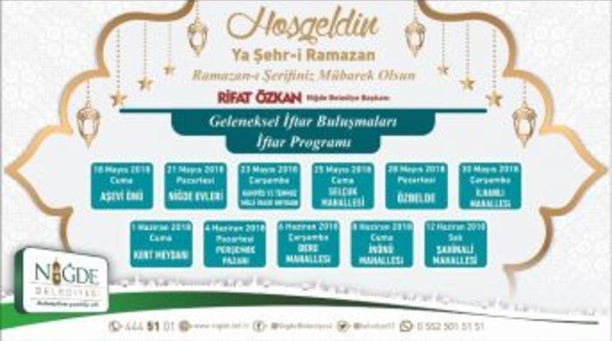 Niğde Belediyesi 11 Mahallede İftar Verecek