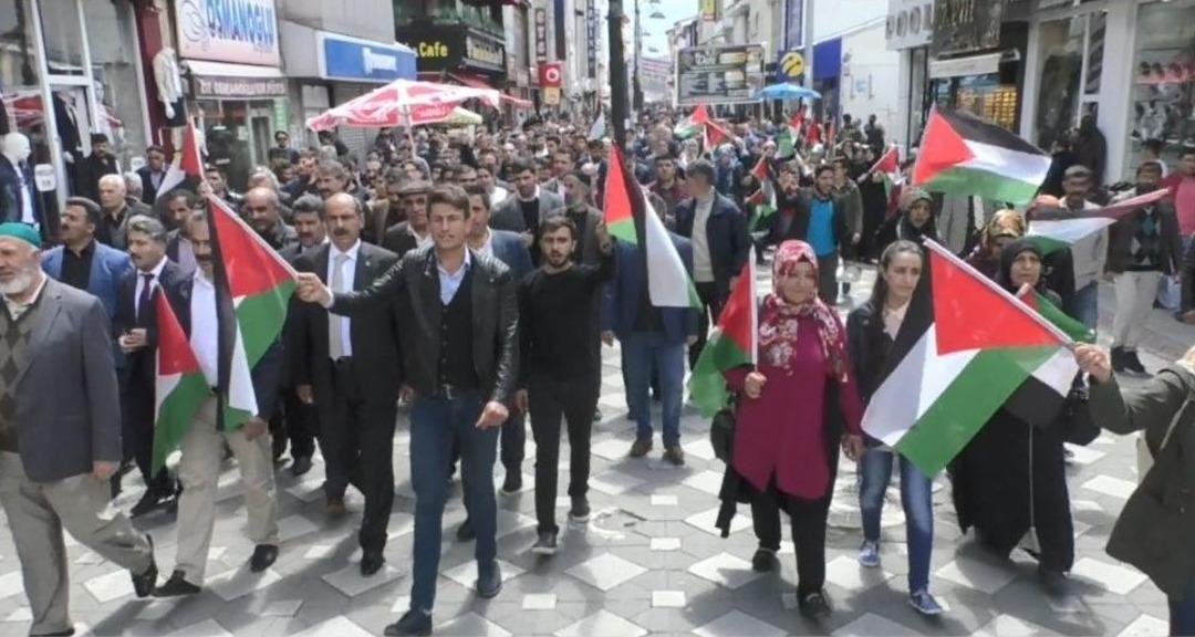 Ağrı&rsquo;da Filistinliler İ&ccedil;in Gıyabi Cenaze Namazı Kılındı