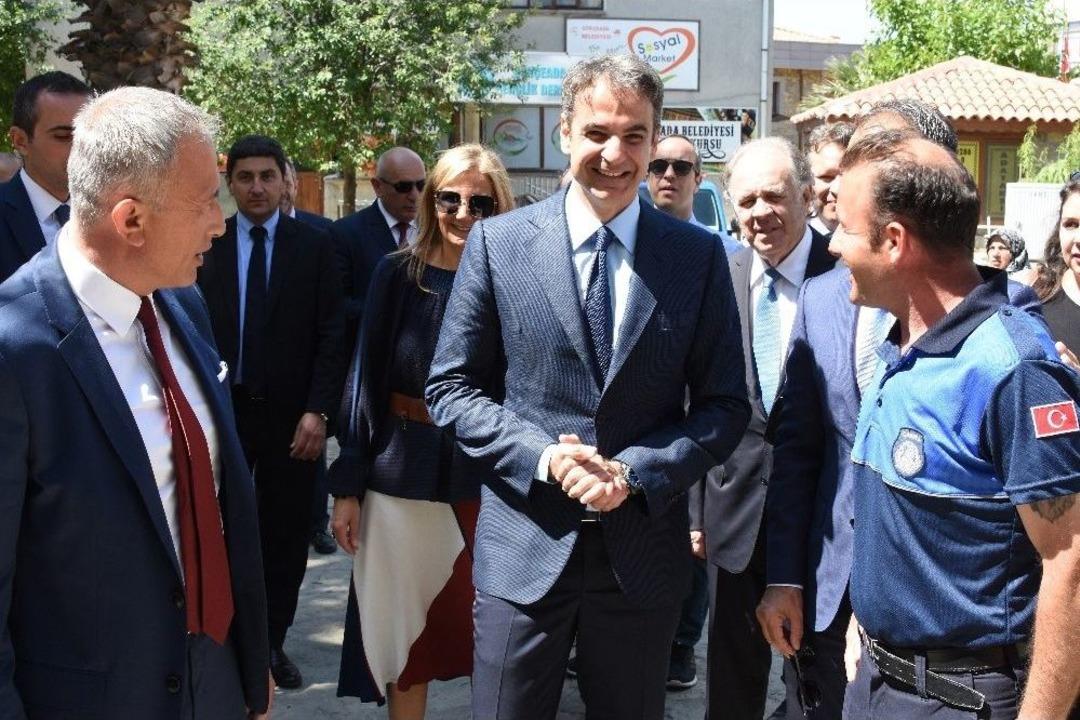 Yunanistan&rsquo;ın Yeni Demokrasi Partisi Başkanı Mitsotakis, G&ouml;k&ccedil;eada&rsquo;da