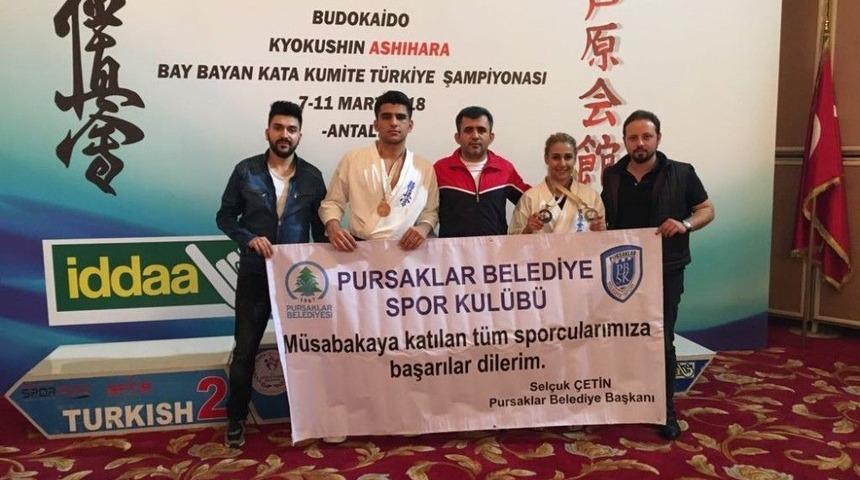 Budokaido Kyokushın Ashıhara Şampiyonası&rsquo;nda Pursaklar 3 Madalya Kazandı