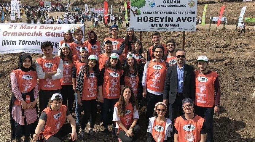 Pa&uuml; Gen&ccedil; Tema Topluluğu 500 Fidanı Toprakla Buluşturdu